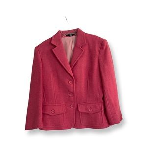 Express Wool Blazer 3/4 Sleeve Pink Size 12